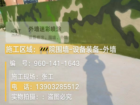 北海 迷彩漆喷涂价格（按平方米计费）